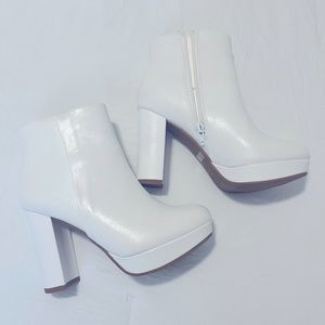 White Heeled Ankle Booties